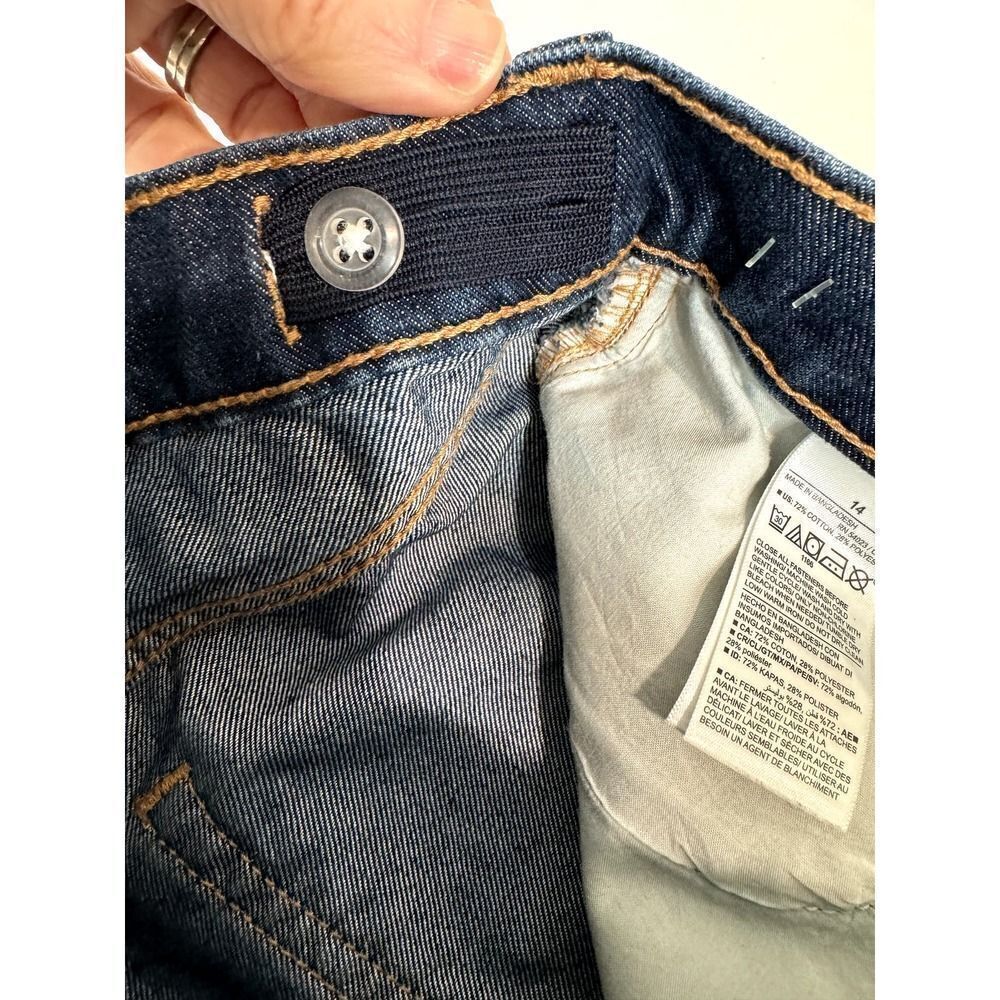Old Navy High Rise Jean Shorts Adjustable Waist Cut-Offs - Girls Size 14 - Picture 7 of 9